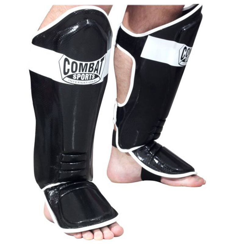 Black Combat Sports MMA Kickboxing Shinguards